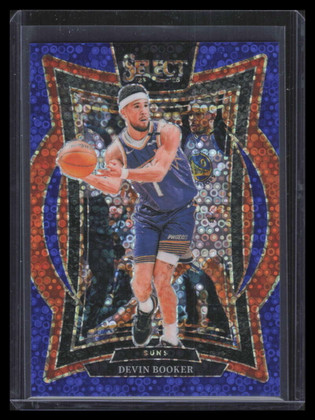 2024-25 Select Blue Disco Prizms Refractor 16 Devin Booker 11/25 Concourse