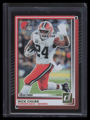 2025 Donruss Press Proof Black 258 Nick Chubb 6/10