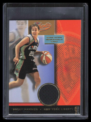 2002 Fleer Authentix WNBA Memorabilia Ripped 6 Becky Hammon Jersey 154855
