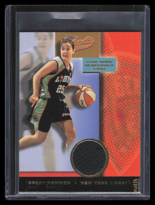 2002 Fleer Authentix WNBA Memorabilia Ripped 6 Becky Hammon Jersey 154857