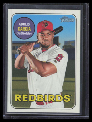 2018 Topps Heritage Minors Magenta Back 48 Adolis Garcia Rookie