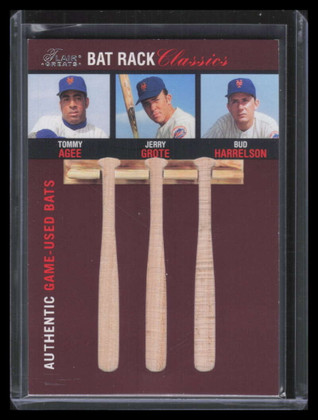 2003 Flair Greats Rack Classics Trios Agee Grote Harrelson Triple Bat 159/300