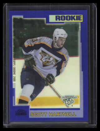 2000-01 Topps Chrome Blue Refractor 247 Scott Hartnell Rookie 24/25