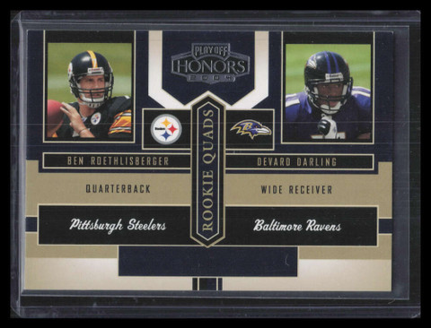 2004 Playoff Honors Rookie Quad mcCown Winslow Darling Roethlisberger RC /1250