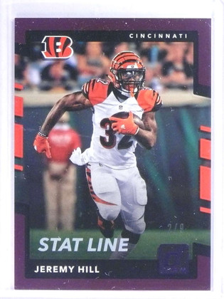 2017 Donruss Footbal Season Stat Line Jeremy Hill #D2/9 #82