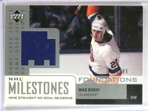 2002-03 Upper Deck Foundations Classic Greats Silver Mike Bossy Jersey /95