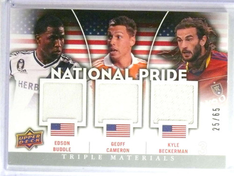 2012 UD Soccer National Pride Buddle Cameron Beckerman Jersey #D25/65