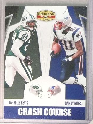 2010 Gridiron Gear Darrelle Revis Randy Moss Crash Course Platinum #D05/25
