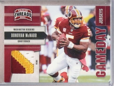 2011 Panini Threads Donovan McNabb Gameday Jersey Patch Prime #D08/50