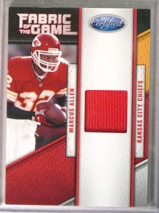 2011 Certified Marcus Allen Fabric Of The Game Jersey #D052/250 #92