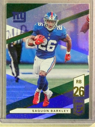 2019 Panini Elite Green Parallel Saquon Barkley #23