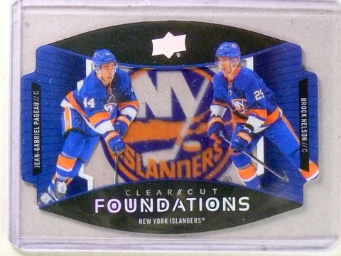 2020-21 Upper Deck Clear Cut Foundations Jean-Gabriel Pageau Brock Nelson