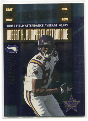 1999 Leaf Rookies &amp; Stars Ticket Masters tm1 Cris Carter Randy Moss 442/2500