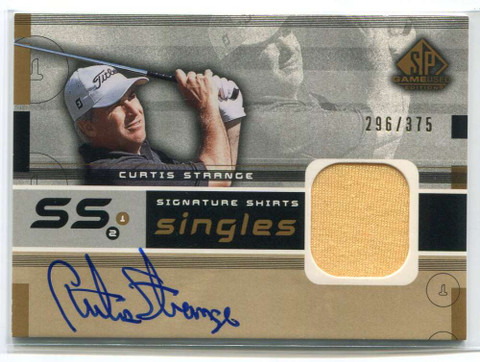 2003 SP Game Used Signature Shirts Signles CS Curtis Strange Shirt Auto 296/375