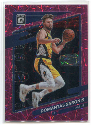 2021-22 Donruss Optic Pink Velocity Refractor 94 Domantas Sabonis 6/79