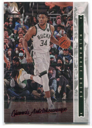 2021-22 Panini Chronicles Red 265 Giannis Antetokounmpo Luminance 136/149