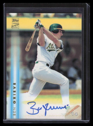 1999 Topps Autographs a7 Ben Grieve Auto