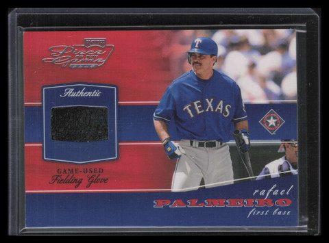 2002 Playoff Piece of Game Materials 67c Rafael Palmeiro Fielding Glove 15/50