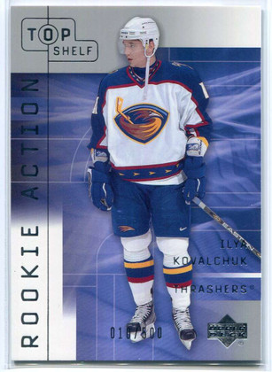 2001-02 UD Top Shelf 68 Ilya Kovalchuk Rookie 10/500