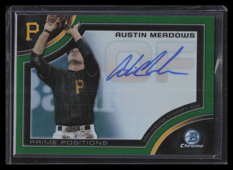 2015 Bowman Chrome Prime Position Refractor Austin Meadows Rookie Auto 56/99