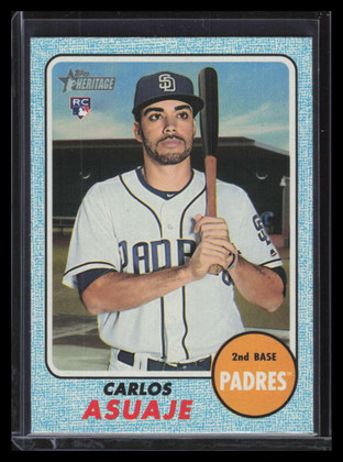 2017 Topps Heritage Blue 520 Carlos Asuaje Rookie /50