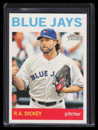 2013 Topps Heritage 464b R. A. Dickey Action Variation SP