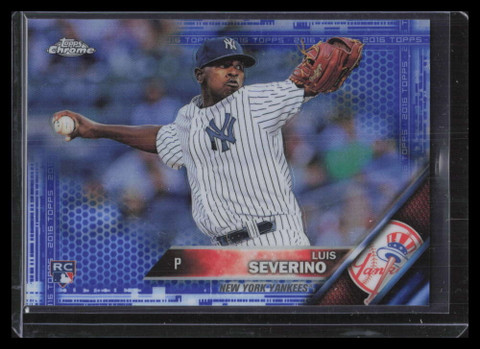 2016 Topps Chrome Blue Refractor 33 Luis Severino Rookie 5/150