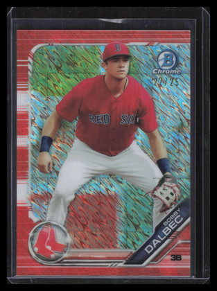 2019 Bowman Chrome Orange Shimmer Refractor bcp154 Bobby Dalbec Rookie 22/25