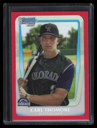 2011 Bowman Chrome Draft Prospects Red Refractor bdpp31 Carl Thomore Rookie 5/5