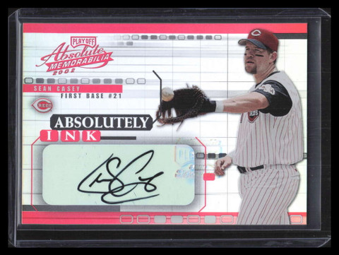 2002 Absolute Memorabilia Absolutely Ink ai50 Sean Casey Auto /125 SP