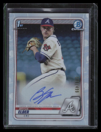 2020 Bowman Chrome Draft Autographs Refractor Bryce Elder Rookie Auto 386/499