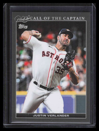 2022 Topps X Derek Jeter Call of the Captain Black 40 Justin Verlander 76/125