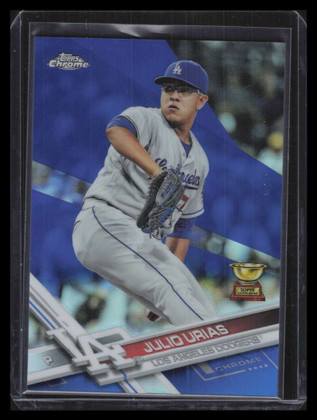 2017 Topps Chrome Blue Refractor 60 Julio Urias 106/150
