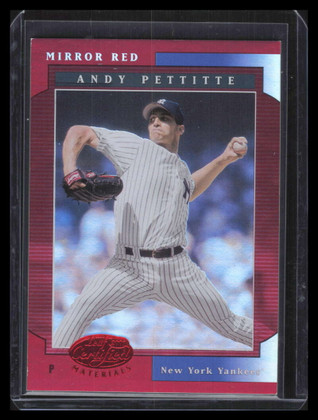 2001 Leaf Certified Materials Mirror Red 108 Andy Pettitte 21/75