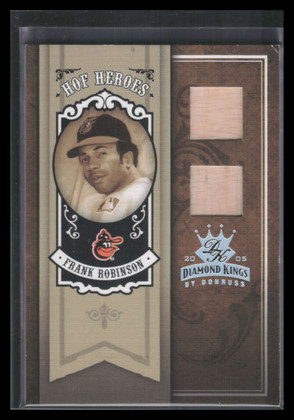 2005 Diamond Kings HOF Heroes Materials Silver hh77 Frank Robinson Dual Bat 6/25