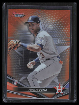2022 Bowman's Best Orange Refractor 26 Jeremy Pena Rookie 7/25