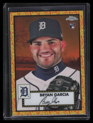 2021 Topps Chrome Platinum Orange Yellow 70th Refractor Bryan Garcia RC 10/25