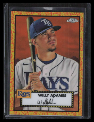 2021 Topps Chrome Platinum Orange Yellow 70th Refractor 321 Willy Adames 23/25