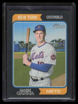 2023 Topps Heritage Black Border 127 Mark Canha /50