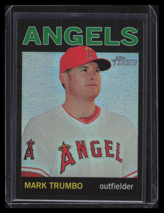 2013 Topps Heritage Chrome Black Refractor hc65 Mark Trumbo 53/64