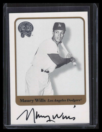 2001 Greats of the Game Autographs 90 Maury Wills Auto