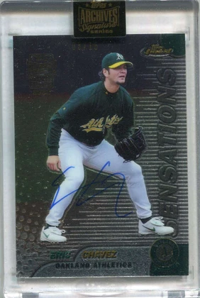 2022 Topps Archives Signature Series Retired Eric Chavez Auto 3/15 1999 Finest