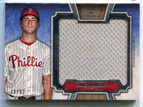 2012 Topps Five Star Jumbo Jersey CH Cole Hamels Jumbo Jersey 33/92
