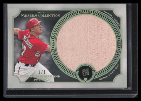 2013 Topps Museum Jumbo Lumber Gold Rainbow JZ Jordan Zimmermann Bat 1/1