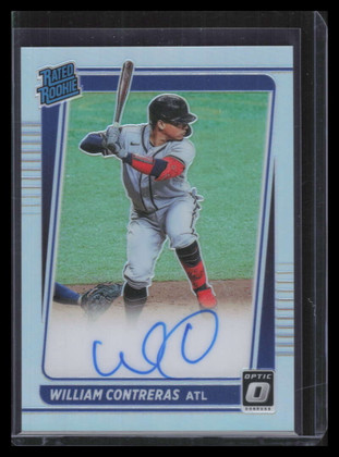 2021 Donruss Optic Rated Rookies Signatures Holo William Contreras Rookie Auto