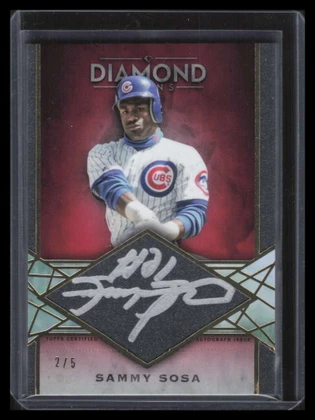 2022 Topps Diamond Icons Silver Ink Autographs Red SISS Sammy Sosa Auto 2/5