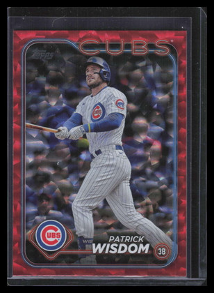 2024 Topps Red Crackle Foil Board 328 Patrick Wisdom 145/199