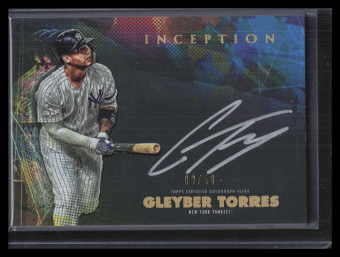 2020 Topps Inception Silver Signings SSGT Gleyber Torres Auto 9/50