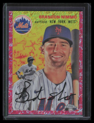 2023 Topps Chrome Platinum Toile Cream Fuchsia Shimmer Refractor Nimmo 85/100