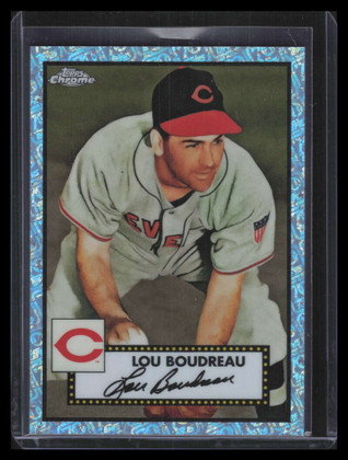 2021 Topps Chrome Platinum Mini Diamond 70th Refractor 675 Lou Boudreau 22/70